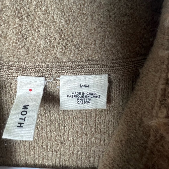 Anthropologie Moth MidTown Wool Jacket Cardigan Sweater Medium - Picture 5 of 7